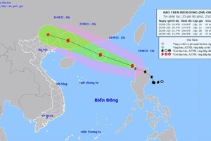 Bão số 3 mạnh cấp 10, giật cấp 12 vào Biển Đông