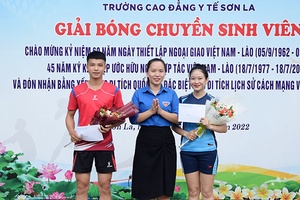 Trường cao đẳng Y tế Sơn La tổ chức giải bóng chuyền sinh viên