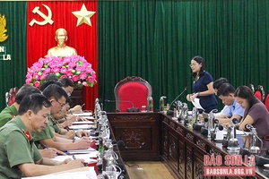 Ban Chỉ đạo 35 tỉnh Sơn La làm việc tại Công an tỉnh