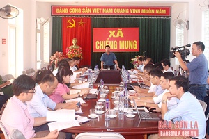 Kiểm tra tiến độ thực hiện xây dựng nông thôn mới tại xã Chiềng Mung