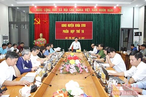 Phiên họp thứ 16, UBND huyện Bắc Yên