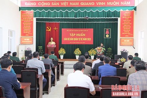 Tập huấn đợt 3 cho cán bộ dân quân tự vệ năm 2023