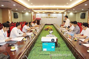 Đoàn giám sát của Ban Tổ chức Trung ương làm việc với Ban cán sự Đảng UBND tỉnh
