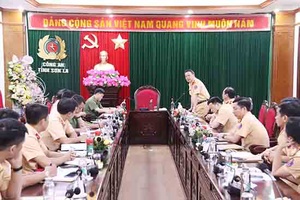 Cục Cảnh sát giao thông kiểm tra công tác bảo đảm trật tự an toàn giao thông tại Sơn La