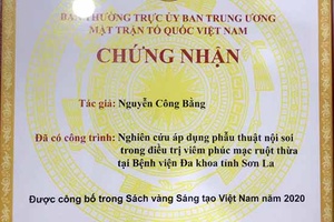 Sơn La có một giải pháp được ghi danh trong “Sách vàng sáng tạo Việt Nam" năm 2020