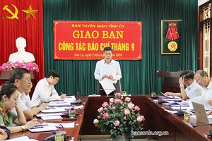 Giao ban công tác báo chí tháng 9