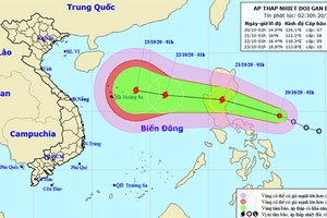 Áp thấp khả năng mạnh lên thành bão trong 24 giờ tới