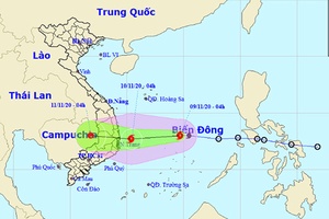 Vùng biển Quảng Ngãi đến Ninh Thuận có gió giật cấp 11 từ đêm 9-11