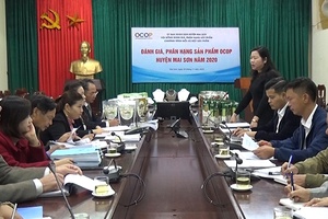 Đánh giá phân hạng sản phẩm OCOP huyện Mai Sơn năm 2020