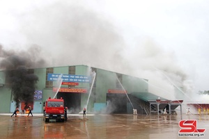 'Provincial-level firefighting drill held at Mai Son Industrial Park