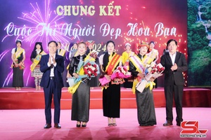 Pàng hội bók ban huyện Vân Hồ pì 2024: Phọn nương ngon thi “Côn chăn bók ban”