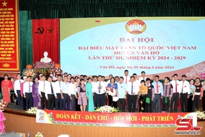 Đại hội đại biểu Mặt trận Tổ quốc Việt Nam huyện Vân Hồ tưa thứ III