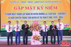 Pọ nả pộp bốn xường 75 pì Mự tánh ók Đảng bộ huyện Mường La