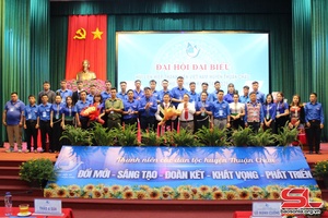 Đại hội Hội Liên hiệp thanh niên Việt Nam huyện Thuận Châu tưa thứ VI
