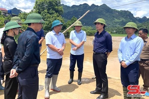 Chairman of provincial People's Committee visits flood-hit areas