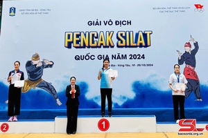 Sơn La cựt đảy 2 huy chương nẳng Giải pùn pẹ Pencak Silat hươn mương pì 2024