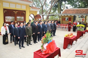 Pưng đồng chí uồn pa tỉnh tảy hương, pồng cuông bók nẳng Hươn sơ Pùa Lê Thái Tông; Hươn sơ Pú Hô cánh tảy hường nẳng Nghĩa trang Liệt sĩ Hươn tu Sơn La