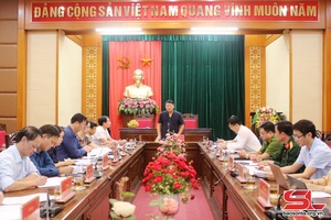 Đồng chí Phó Bí thư Thường trực Tỉnh ủy làm việc tại Quỳnh Nhai