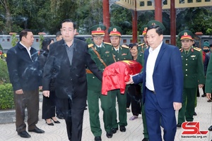 Yên Châu tiếp nhận và an táng hài cốt liệt sỹ