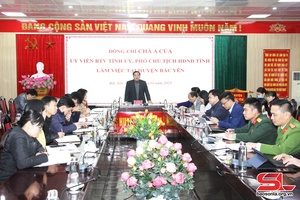 Đồng chí Phó Chủ tịch HĐND tỉnh thăm và làm việc tại huyện Bắc Yên