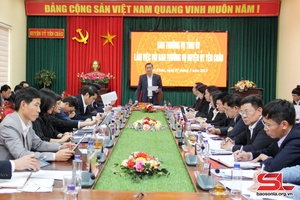 Ban Thường vụ Tỉnh ủy làm việc với Ban Thường vụ Huyện ủy Yên Châu