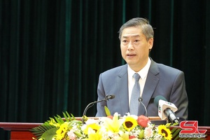 Phát biểu chào mừng Hội thảo “Chiến thắng Thượng Lào 1953- ý nghĩa lịch sử và bài học kinh nghiệm" của đồng chí Nguyễn Hữu Đông, Ủy viên Ban Chấp hành Trung ương Đảng, Bí thư Tỉnh ủy, Trưởng Đoàn ĐBQH tỉnh Sơn La, đồng Trưởng ban Chỉ đạo Hội thảo
