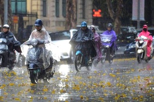Không khí lạnh gây mưa lớn ở Bắc Bộ và Bắc Trung Bộ
