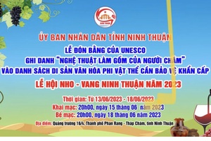 Các hoạt động, sự kiện tại Lễ hội Nho - Vang Ninh Thuận năm 2023