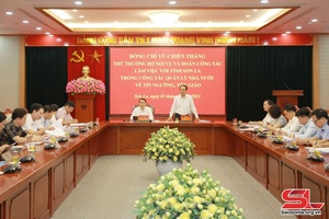 Đồng chí Thứ trưởng Bộ Nội vụ làm việc với UBND tỉnh Sơn La