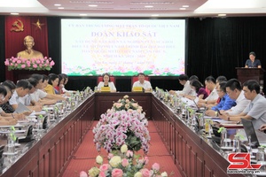 Đoàn khảo sát Ủy ban Trung ương MTTQ Việt Nam làm việc với tỉnh Sơn La