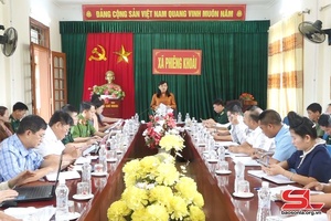 Đồng chí Chủ nhiệm Ủy ban Kiểm tra Tỉnh ủy làm việc tại huyện Yên Châu