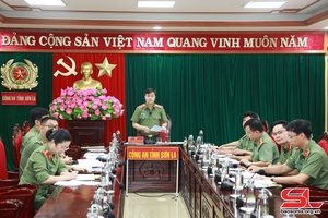 Giao ban trực tuyến về đầu tư xây dựng nhà ở doanh trại, trụ sở làm việc cho công an xã, thị trấn