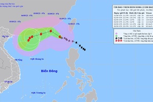 Bão số 3 giật trên cấp 17 cách Hồng Kông (Trung Quốc) khoảng 510km