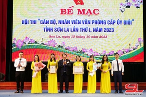 Hội thi "Cán bộ, nhân viên Văn phòng cấp ủy giỏi" tỉnh Sơn La lần thứ nhất thành công tốt đẹp