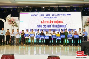 Phát động phong trào “Mai Sơn chung tay xóa nhà tạm cho hộ nghèo” 