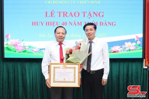 Trao huy hiệu Đảng 40 năm cho đảng viên cựu chiến binh tỉnh