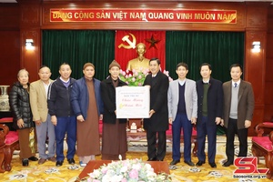 Ban Trị sự Giáo hội Phật giáo Việt Nam tỉnh chúc tết Thường trực Tỉnh ủy