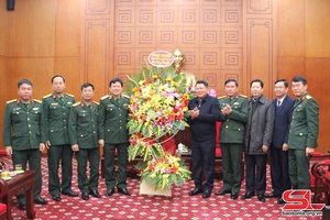 Thiếu tướng Nguyễn Hồng Thái thăm và chúc Tết tỉnh Sơn La