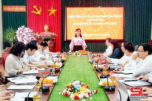 Đồng chí Chủ nhiệm Ủy ban Kiểm tra Tỉnh ủy làm việc với Ban Thường vụ Huyện ủy Yên Châu