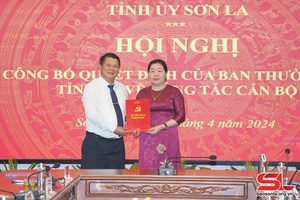 Hội nghị công bố quyết định của Ban Thường vụ Tỉnh ủy về công tác cán bộ
