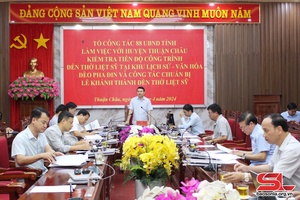 Chuẩn bị các điều kiện khánh thành Đền thờ liệt sĩ tại Khu lịch sử - văn hóa đèo Pha Đin