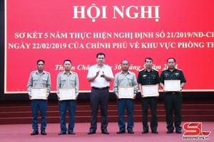 Xây dựng khu vực phòng thủ huyện Thuận Châu ngày càng vững chắc