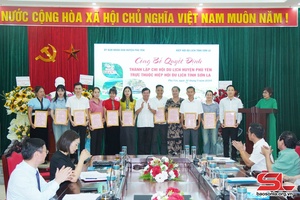 Công bố quyết định thành lập Chi hội Du lịch huyện Phù Yên
