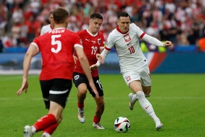 'EURO 2024: Áo thắng Ba Lan, tăng thêm cơ hội vào vòng trong