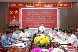Đồng chí Phó Chủ tịch UBND tỉnh làm việc tại huyện Thuận Châu