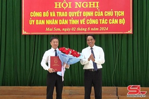 Hội nghị công bố quyết định của Chủ tịch UBND tỉnh về công tác cán bộ