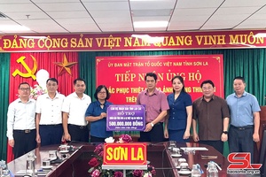 Ủy ban MTTQ Việt Nam tỉnh tiếp nhận 580 triệu đồng ủng hộ người dân vùng thiên tai