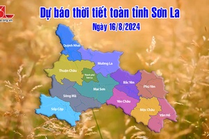 Dự báo thời tiết toàn tỉnh Sơn La ngày 16/8/2024