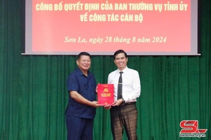 Hội nghị công bố Quyết định của Ban Thường vụ Tỉnh ủy về công tác cán bộ 