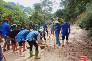 Tuổi trẻ Sơn La xung kích hỗ trợ đồng bào vùng thiên tai